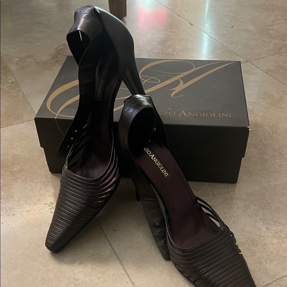 Enzo Angiolini Dark Brown Heels